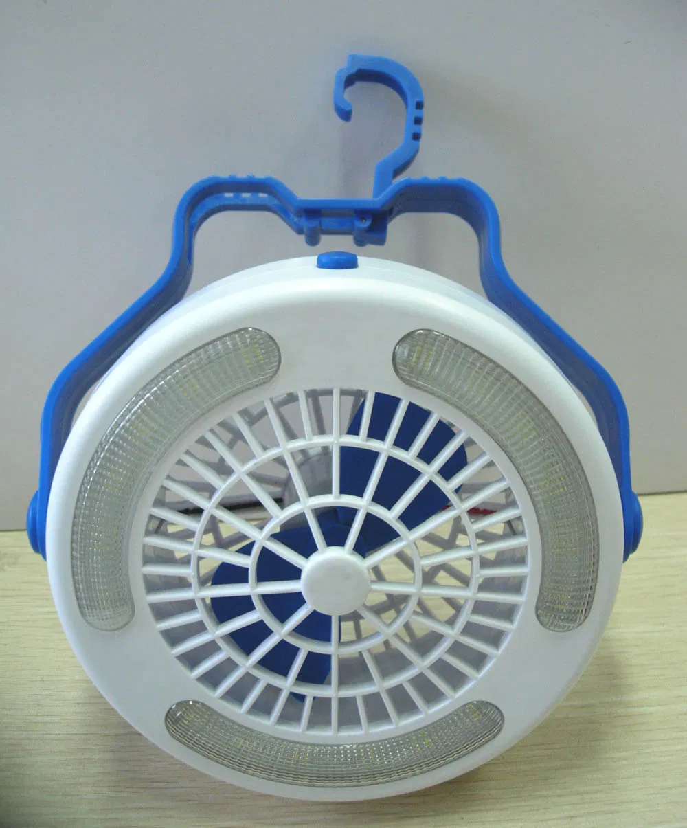 Portable Wind Fan Light with Dry Battery for Camping