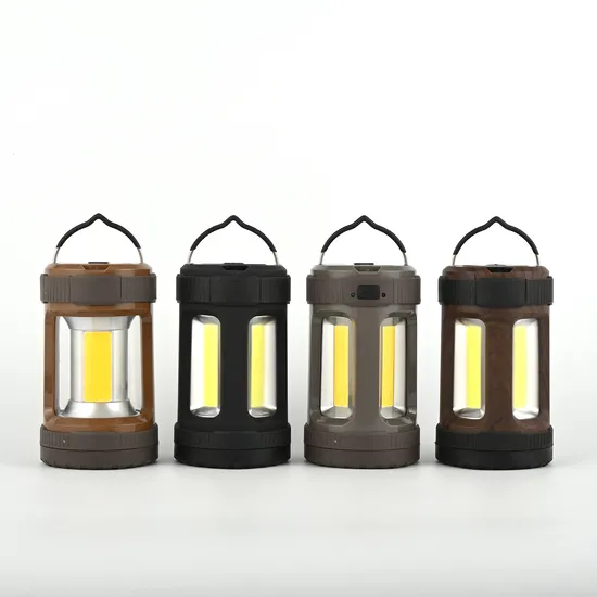 COB Camping Lantern with 2 Windows for Outdoor / Bright and Portable COB Camping Lantern with USB Charging Capability