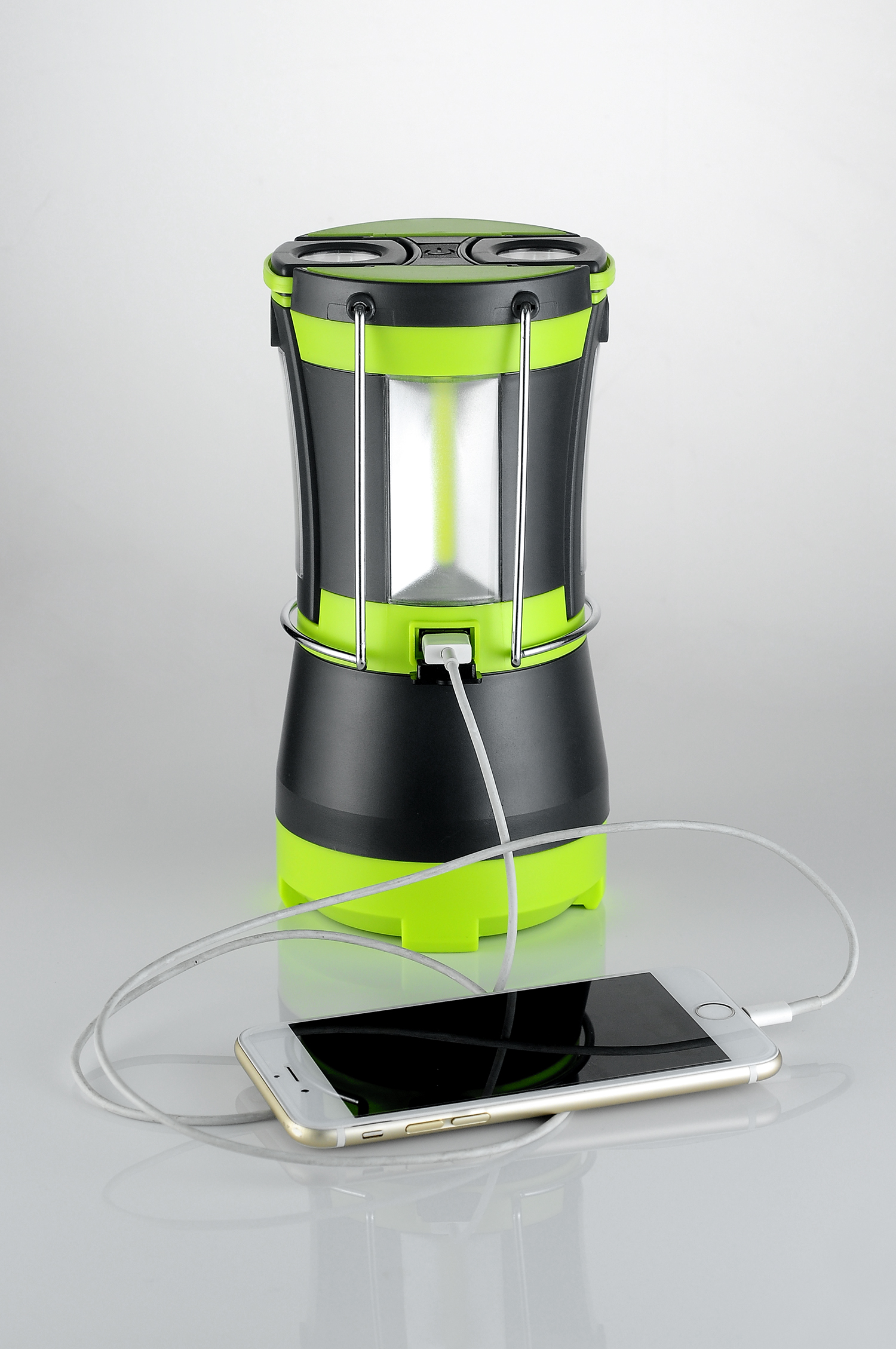 Factory Supply Multifunctional Rechargeable Emergency COB Lantern with 2 Removeable Torch Camping Light # CL270-COB/USB