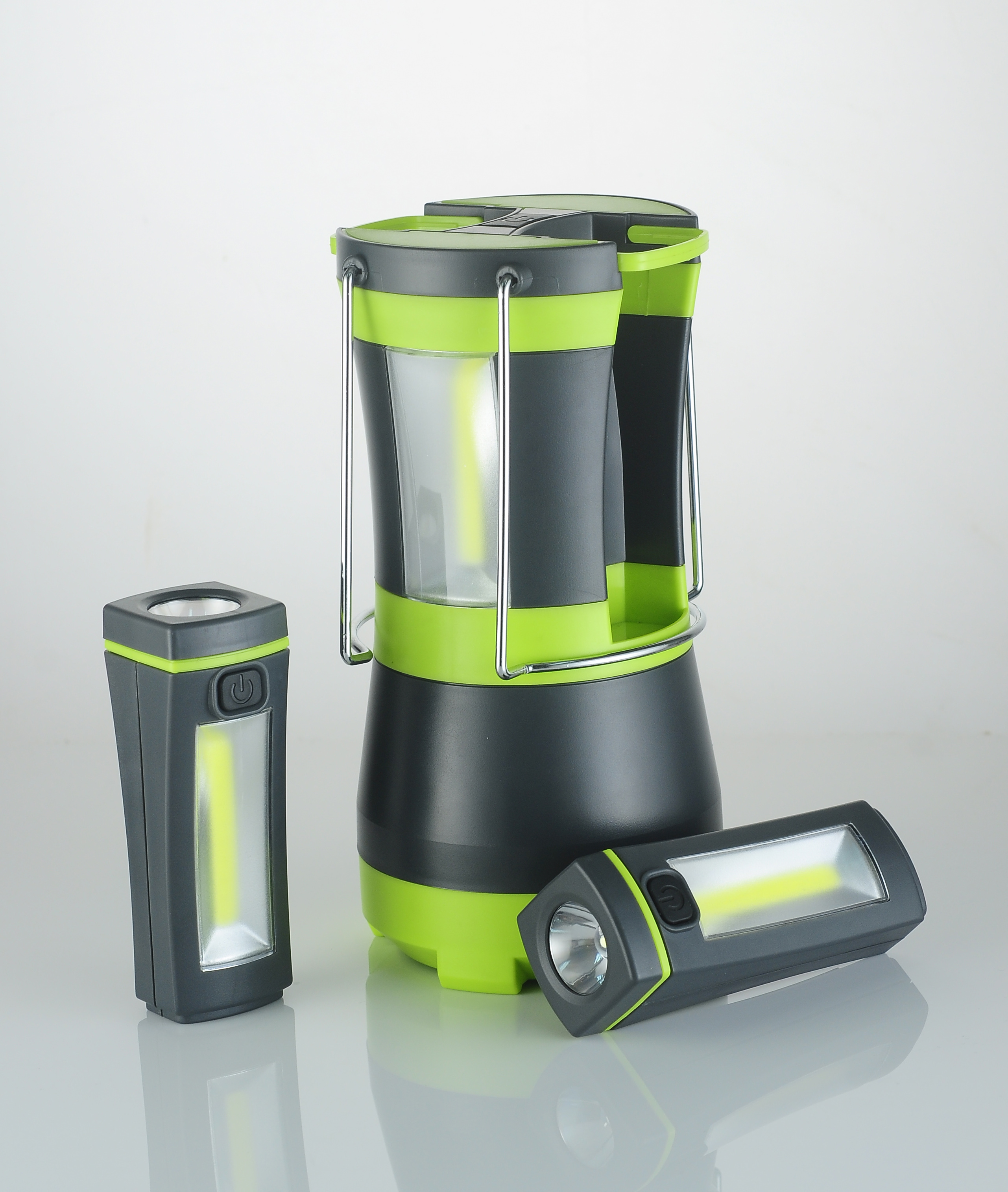 Factory Supply Multifunctional Rechargeable Emergency COB Lantern with 2 Removeable Torch Camping Light # CL270-COB/USB