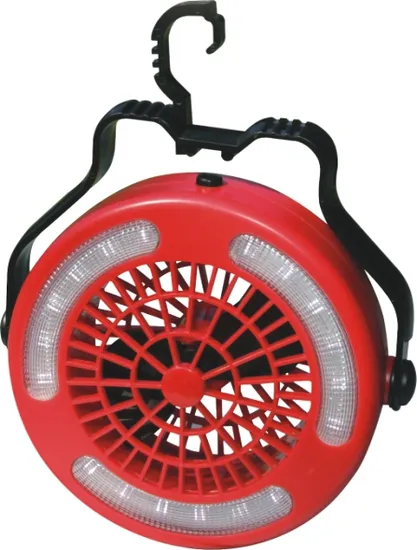 Portable Wind Fan Light with Dry Battery for Camping