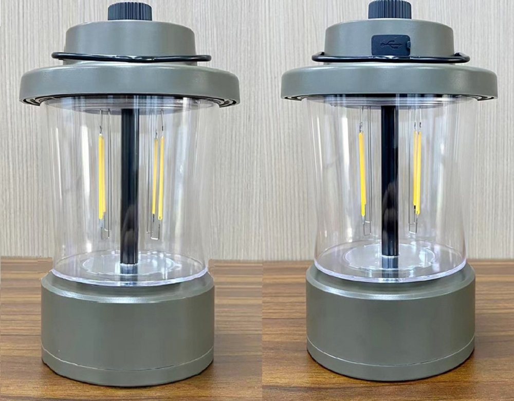 Rechargeable Camping Lantern with Double Light Source #CL324-TS/USB