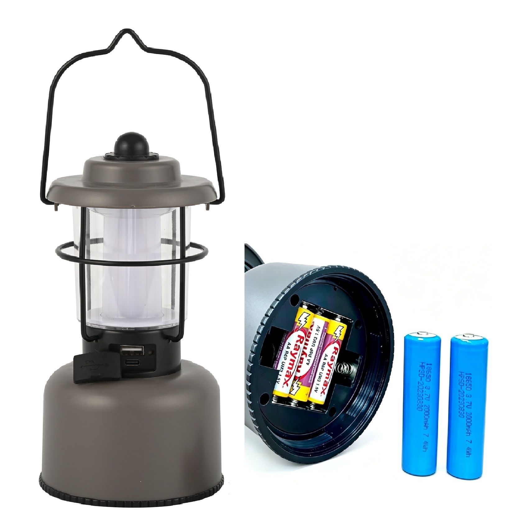 Rechargeable Camping Lantern with Double Power Supply #CL319-S/X