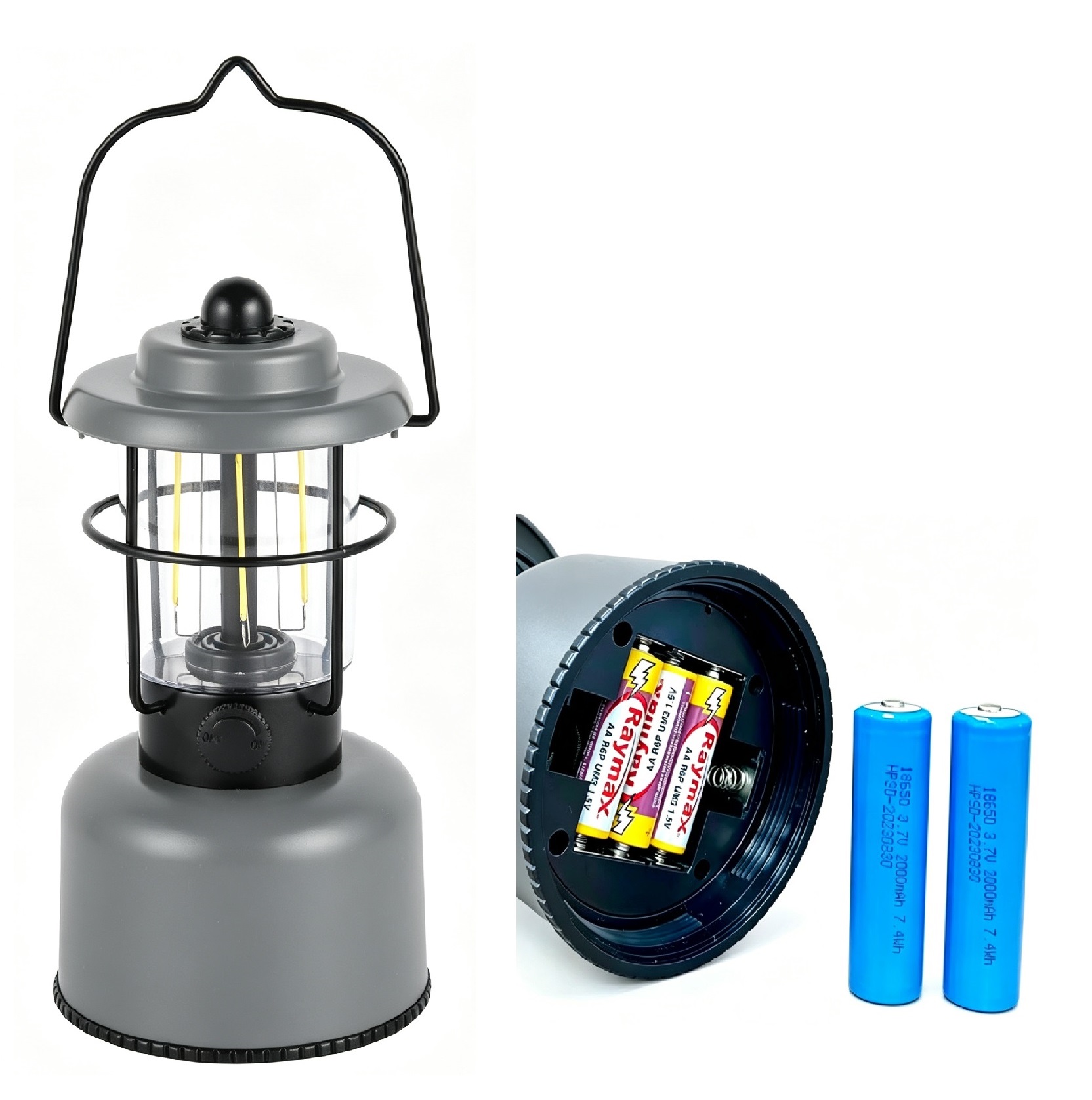 Rechargeable Camping Lantern with Double Power Supply #CL319-TS/X