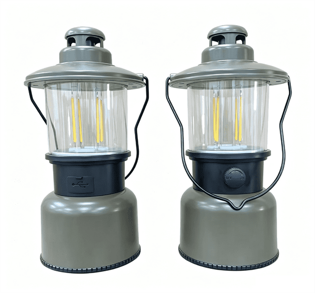 Rechargeable Camping Lantern with Double Light Source #CL325-TS/USB